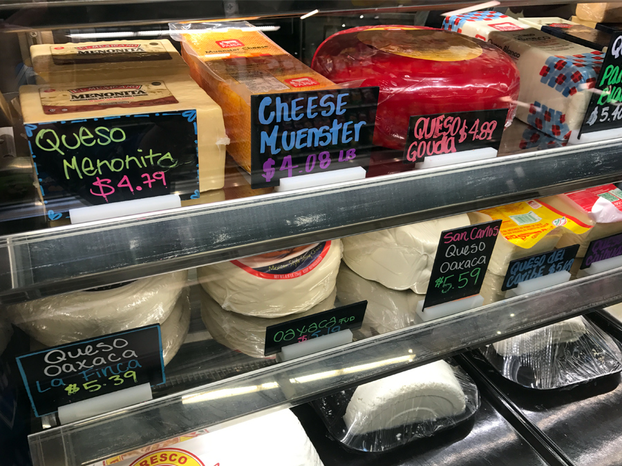 Wide cheeses variety